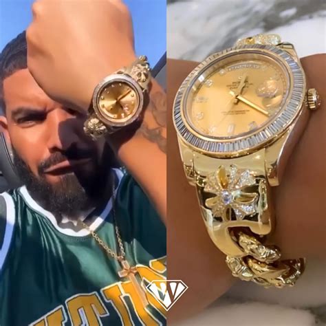 drake rolex chrome hearts.